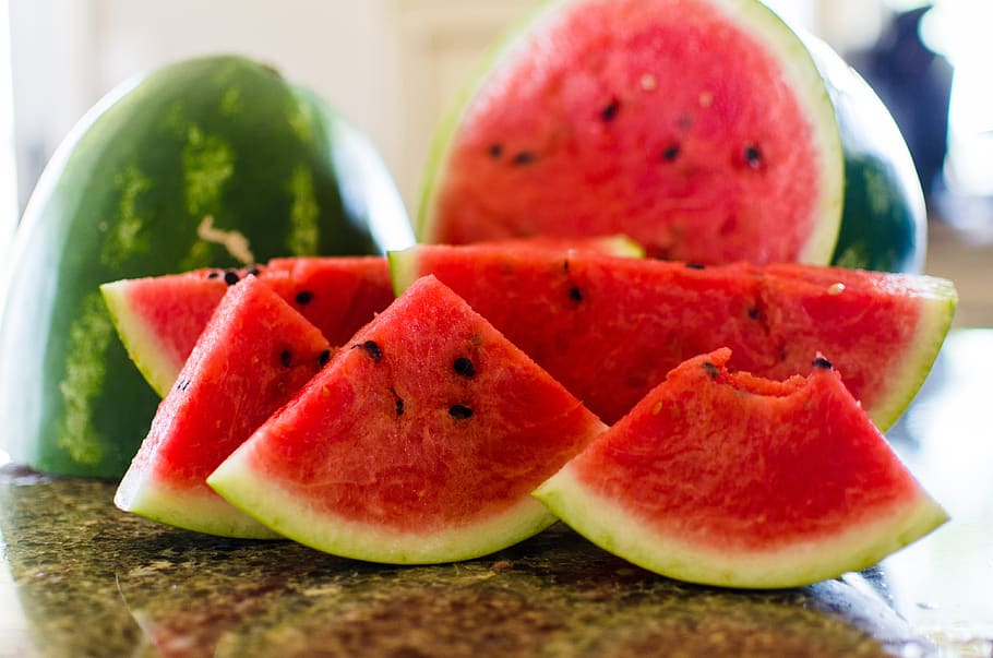 watermelon, summer, red, green, food, fruit, sweet, healthy ...