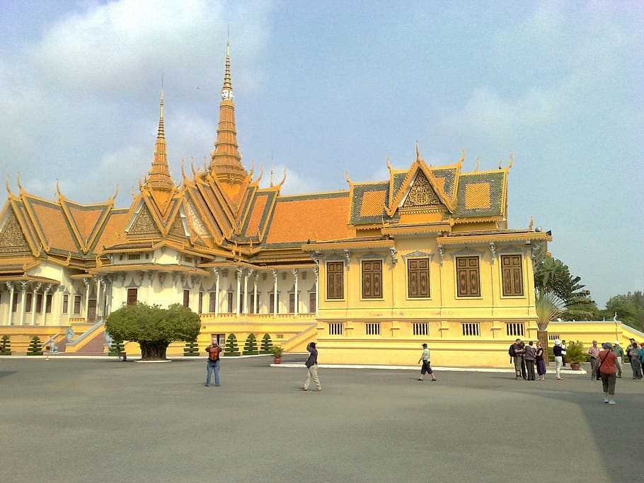 phnom penh, Kamboja, Kerajaan, Istana, bangunan, tengara, historis, tujuan, pariwisata, Arsitektur