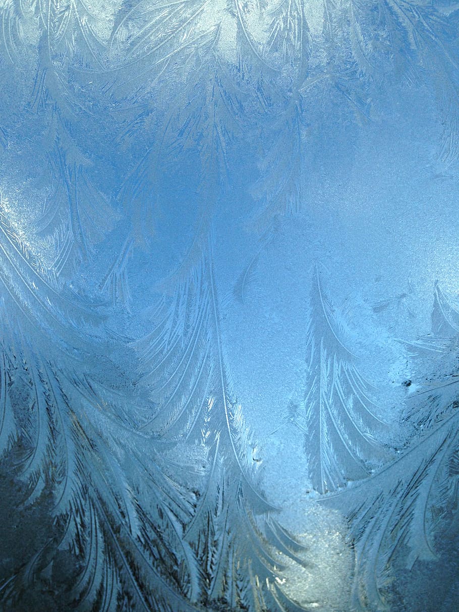 gelo, textura, janela, azul, padrão, plano de fundo, gelado, frio, natural, natureza