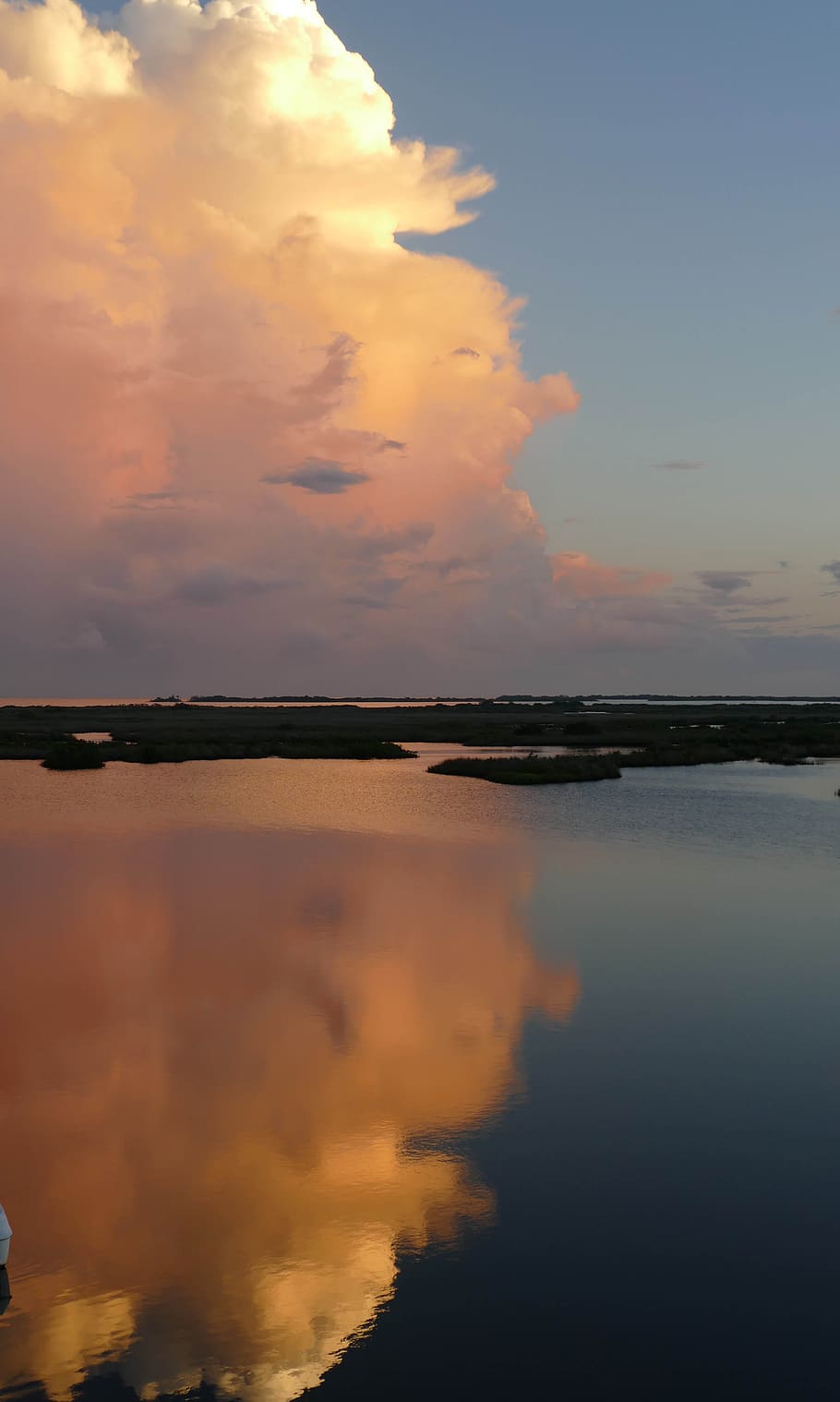 clouds, gulf of mexico, marsh, nature, florida, sky, water, summer, wildlife, scenic