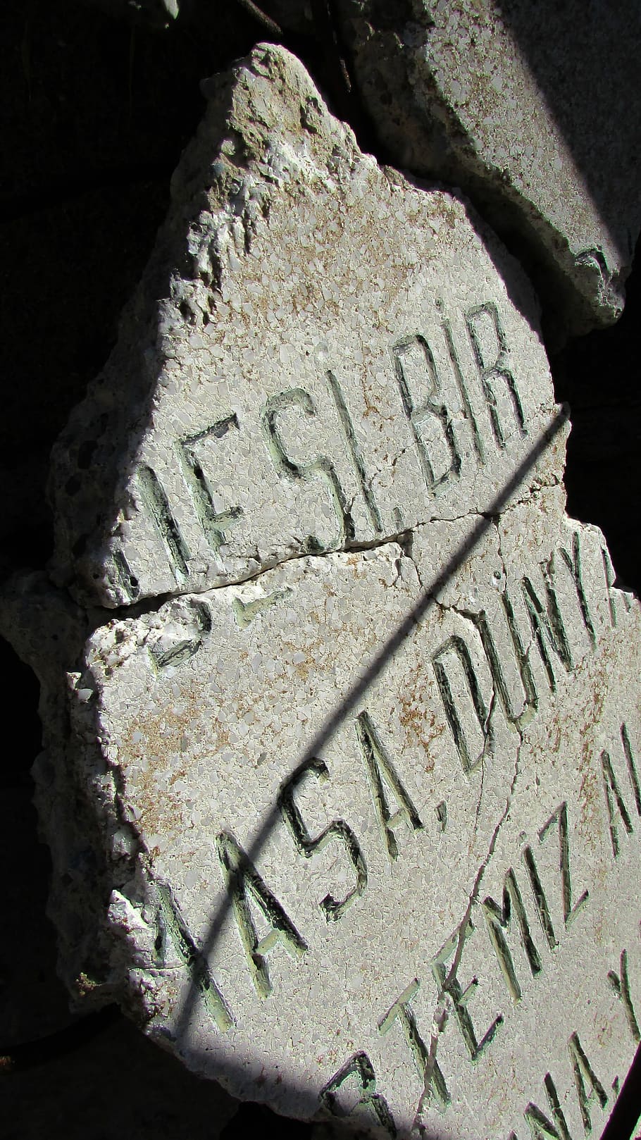Tombstone, Destroyed, Grave, Abandoned, gravestone, islamic, turkish, cemetery, kofinou, cyprus