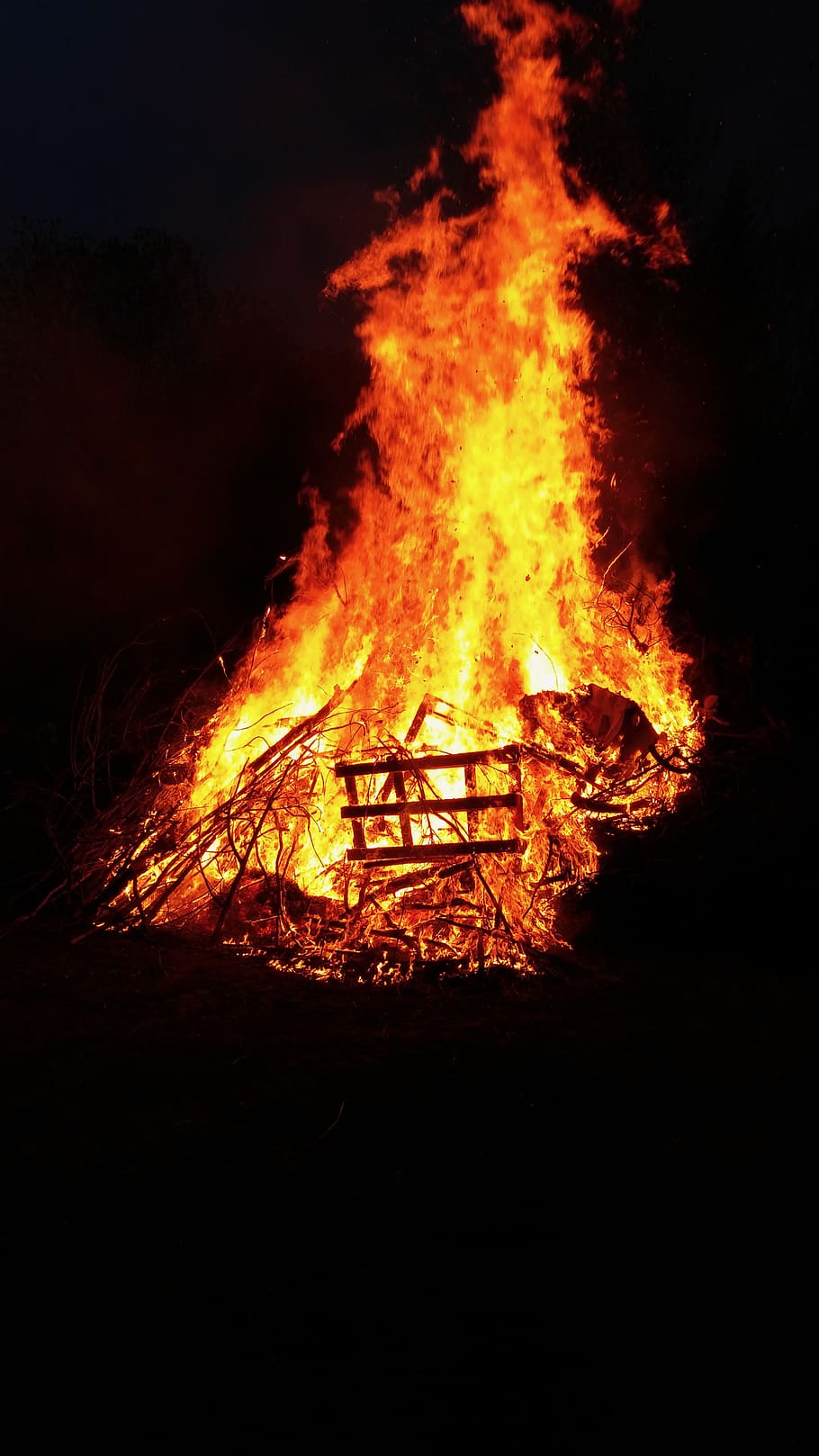 api, perapian, membakar, panas, bara, kayu, cahaya, Jeruk, api unggun, hangat
