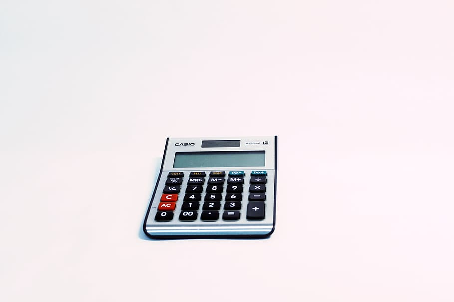 calculator, electron, office, accounting, computer, don, count, digital, finance, studio shot