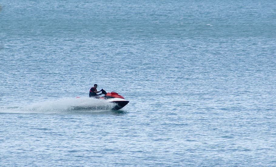 moto acuática, deportes acuáticos, vehículo, agua, barco, diversión, frente al mar, personas reales, estilos de vida, mar