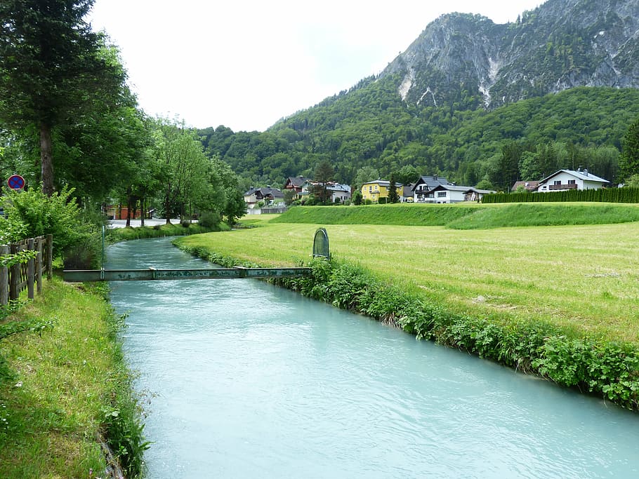 dor de berchtesgadener, rio, bach, águas, córrego da montanha, água, azul, azul claro, águas correntes, vale berchtesgaden