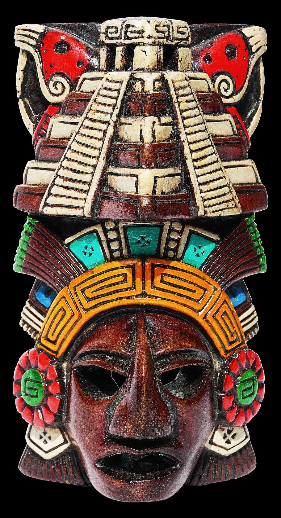 máscara, maya, cerámica, aztecas, méxico, souvenir, mitbringsel, decoración, turismo, vacaciones