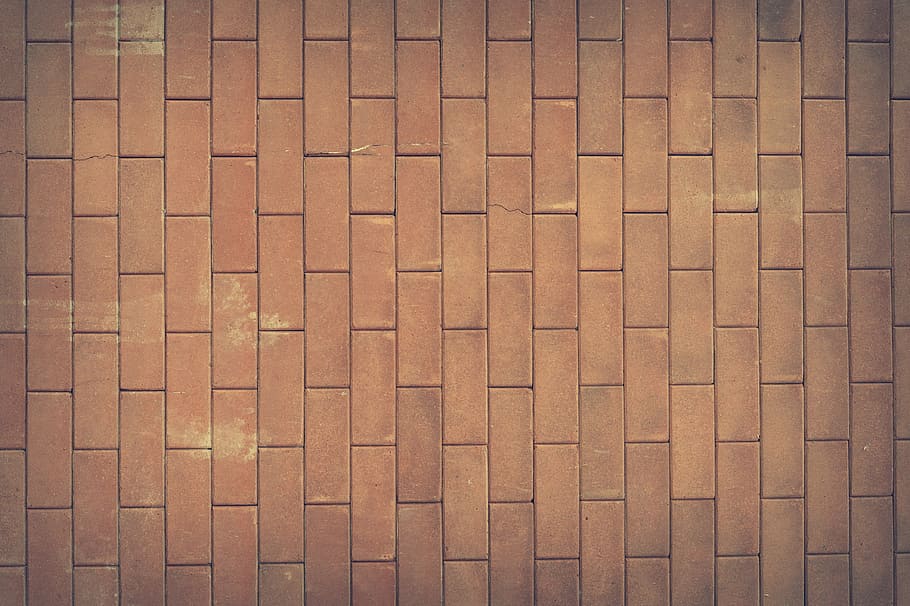 brick wall, aged, backdrop, background, block, brick, brickwork, brown, building, cement