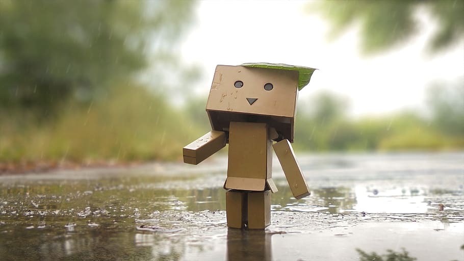 danby, danboard, statuette, rain, toy, drops, macro, human representation, water, nature