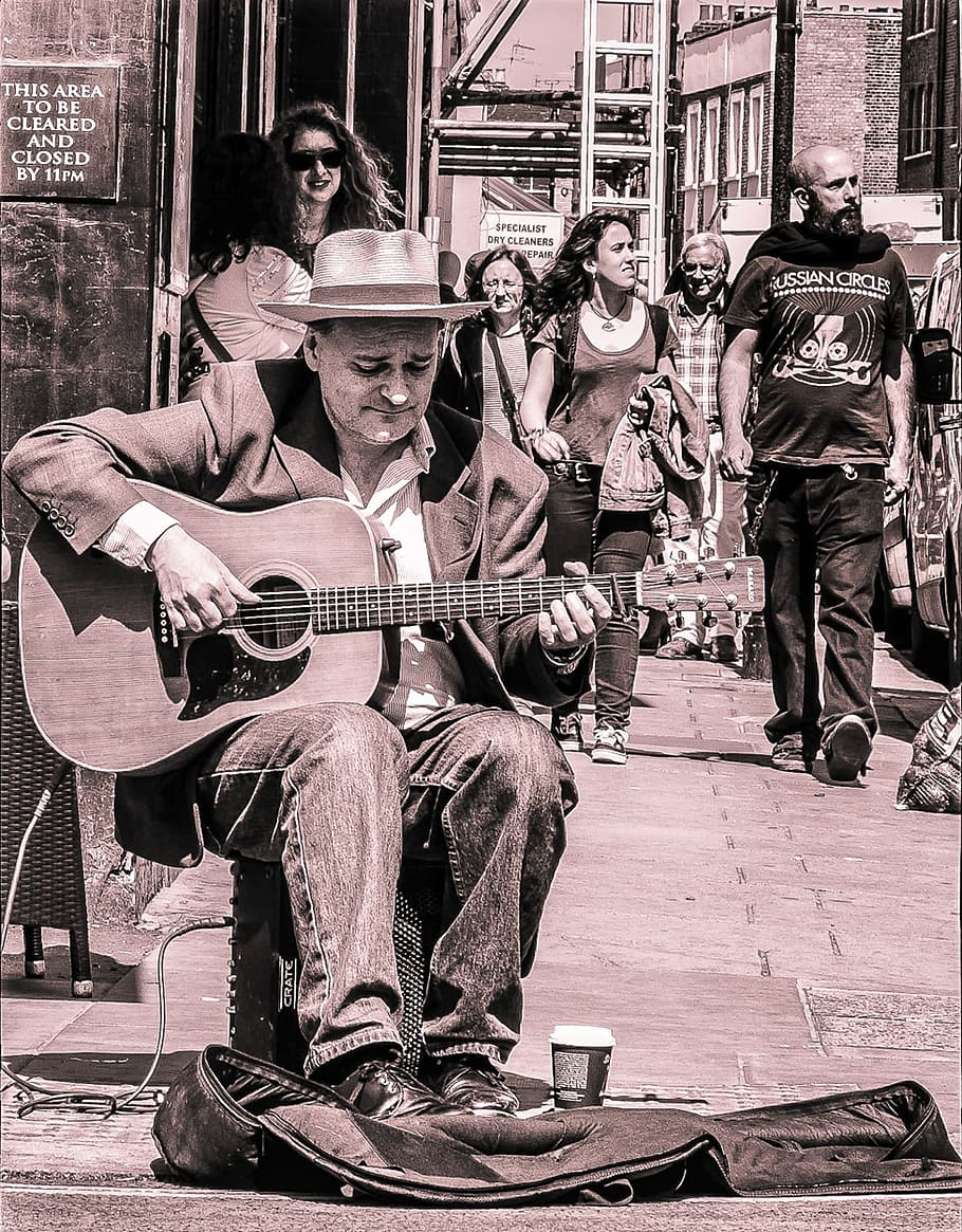 Street Player, Music, Musician, performer, adult, entertainment, casual, instrument, performance, play