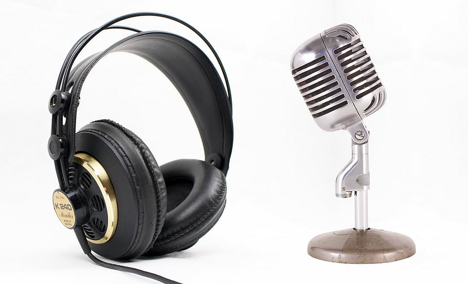 podcast, auriculares, micrófono, radio, audio, internet, voz, doblaje, sonido, grabación