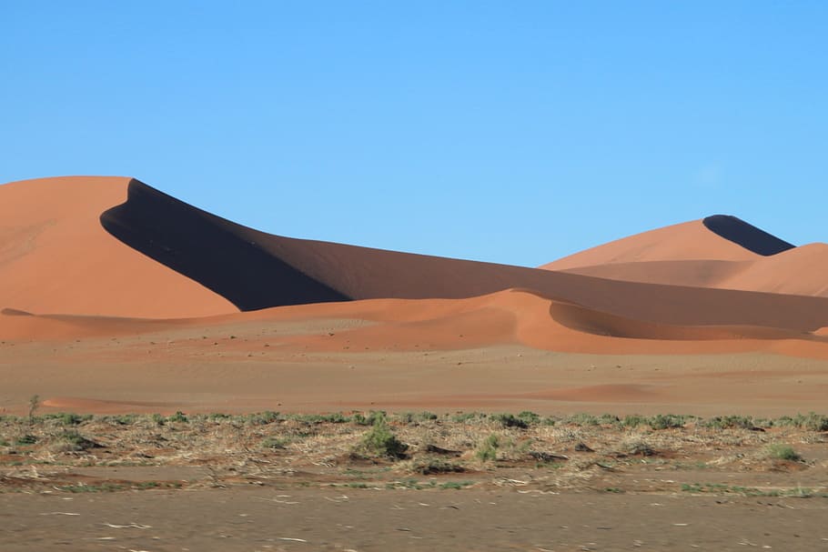 árido, dunas, caliente, namibia, áfrica, desierto, cielo, arena, paisajes: naturaleza, duna de arena