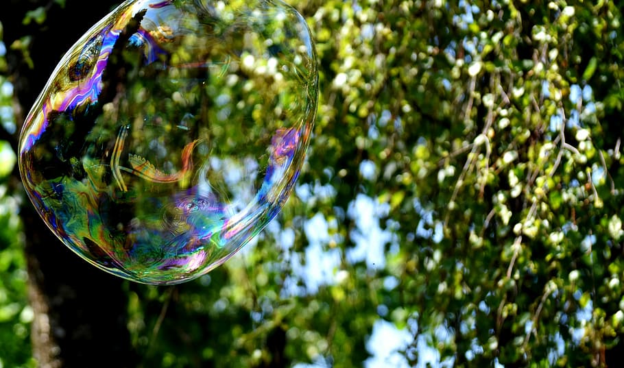 soap bubble, huge, large, make soap bubbles, wabbelig, iridescent, soapy water, fun, fly, colorful