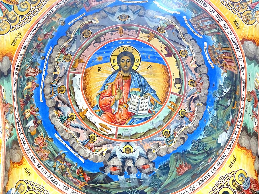 rila monastery, bulgaria, ikova, faith, church, fortune telling, religion, astrology sign, spirituality, painted image