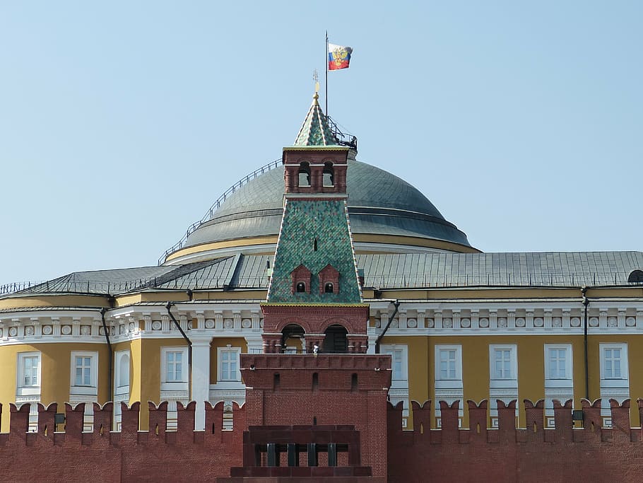 red square, russia, moscow, capital, historically, architecture, kremlin, mausoleum, lenin, flag