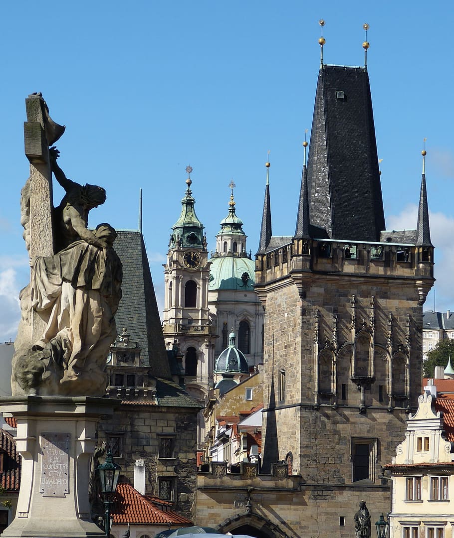 Prague, Czech Republic, Capital, old town, charles bridge, historically, tower, church, figure, statue