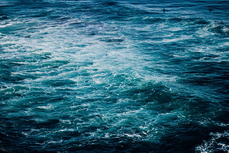 mar, oceano, azul, água, ondas, natureza, beira-mar, quadro completo, beleza na natureza, sem pessoas