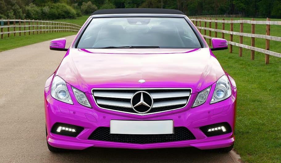 pink, mercedes-benz, convertible, car, mercedes, luxury, transport, auto, motor, vehicle
