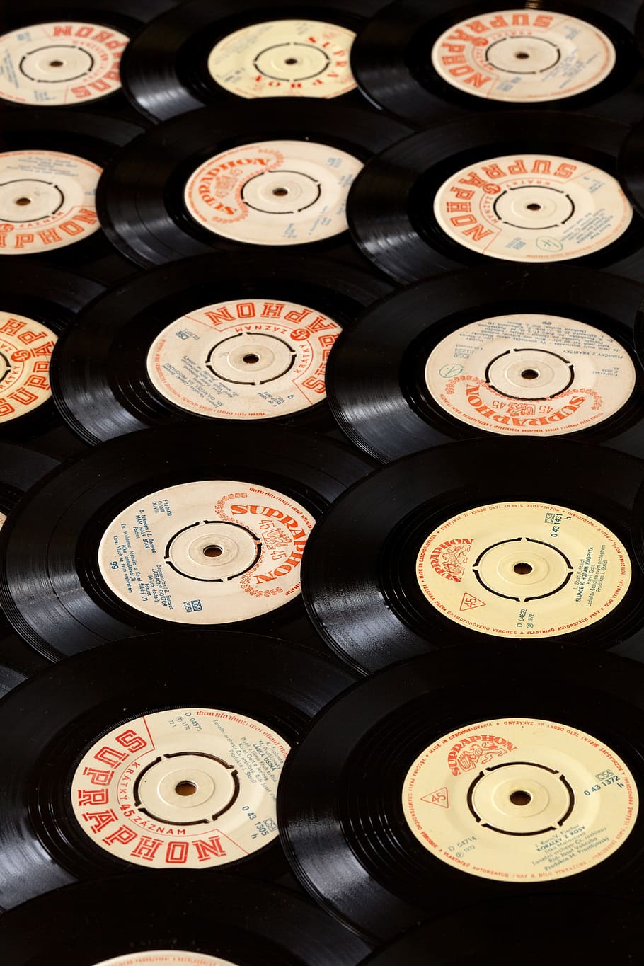 vinyl records, abstract, audio, background, black, circle, disc, disco, gramophone, label