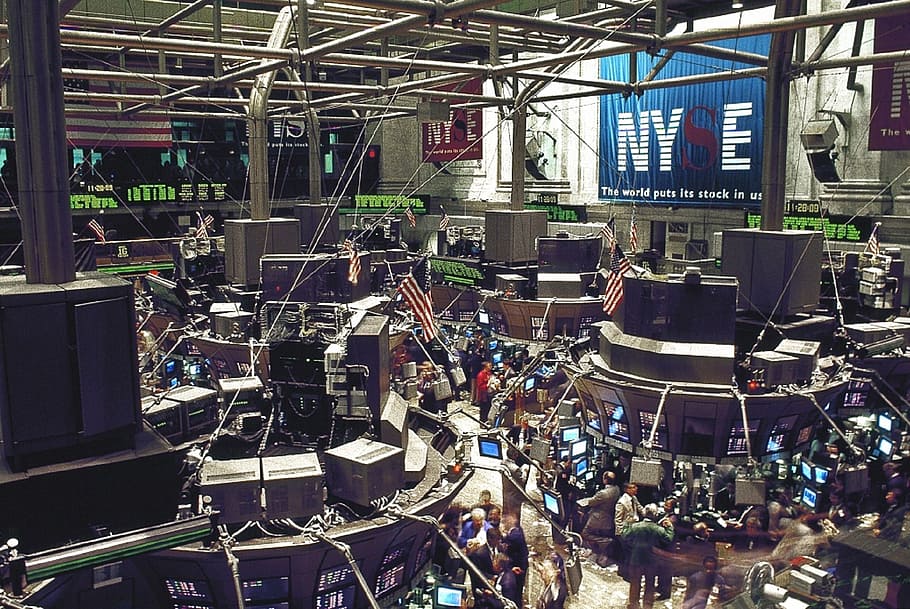 nyse foto bursa, bursa, lantai perdagangan, new york, manhattan, bisnis, keuangan, pasar, investasi, uang