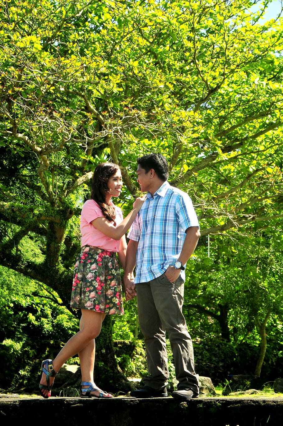 pre nuptial, couple, love, indonesia, indonesian, man, woman, togetherness, two people, plant