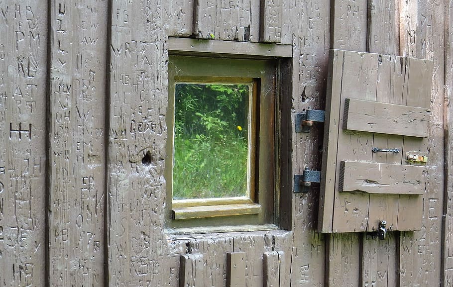 Window, Shutter, Old, Nostalgia, window, shutter, log cabin, hut, gickelhahn, goethe house, ilmenau