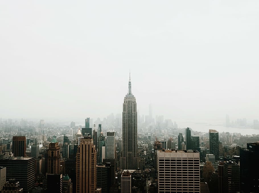 kekaisaran bangunan negara, baru, new york, arsitektur, bangunan, infrastruktur, langit, pencakar langit, menara, atap
