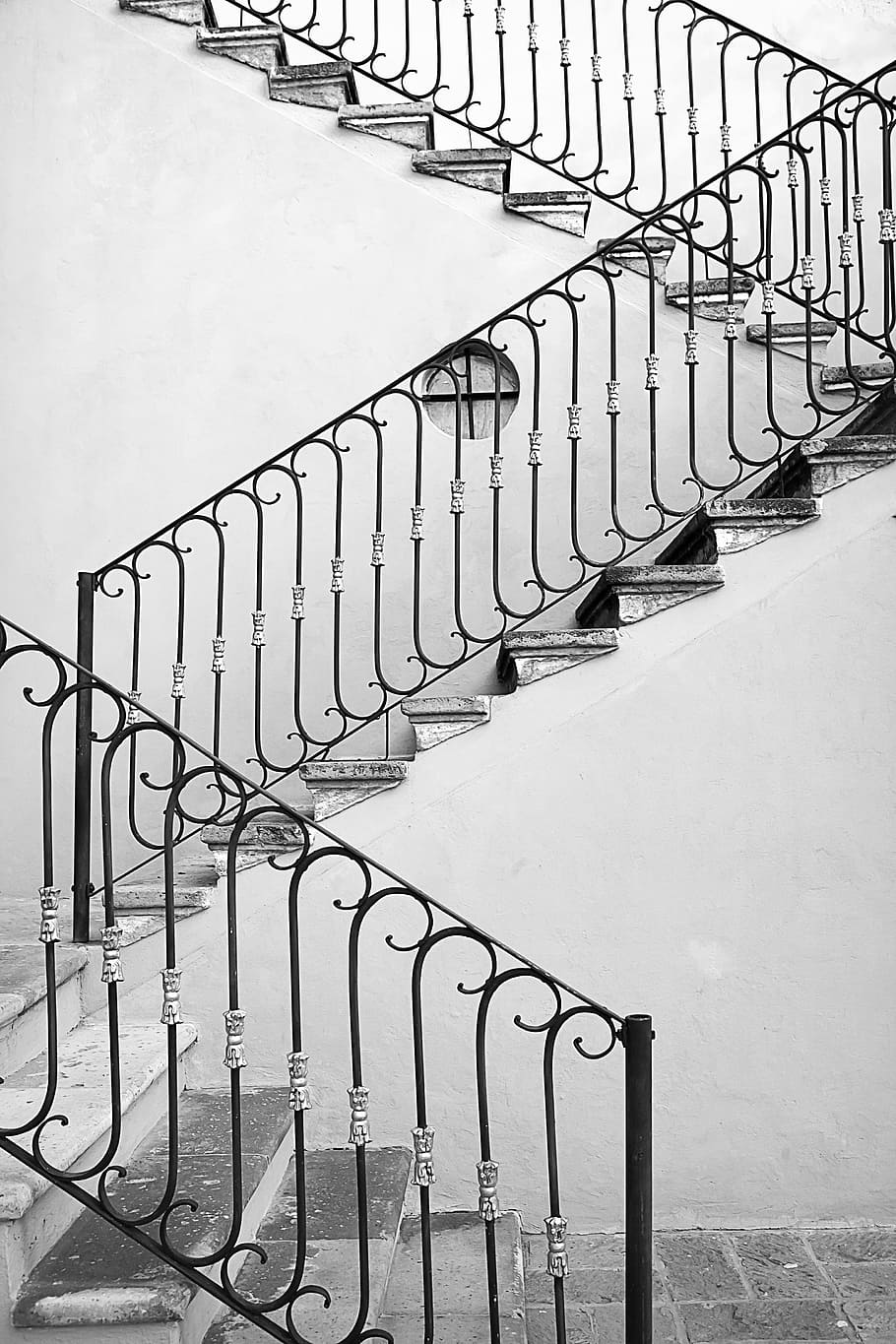 stairs, handrail, architecture, museum, railing, metal, day, staircase, safety, security