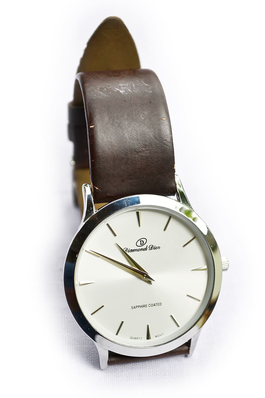 round silver-colored analog, watch, 9:50, wrist watch, clock, time, style, fashion, menswear, glossy