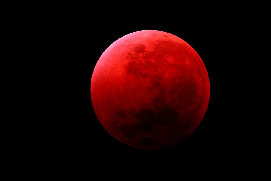 luna, oscuridad, astronomía, luna de sangre, ciencia, espacio, rojo, noche, sin gente, fondo negro