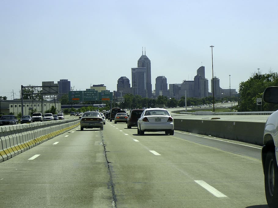 interstate, 70, going, indianapolis, indiana, Interstate 70, Indianapolis, Indiana, cars, photos, highway
