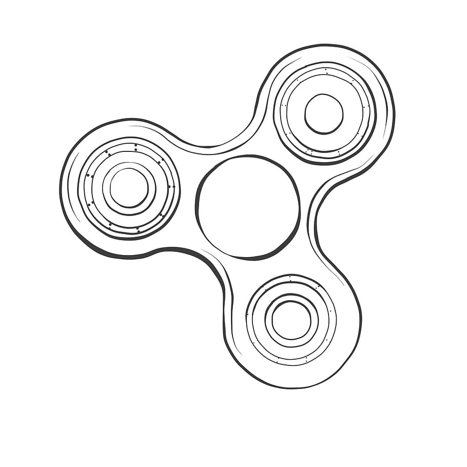 coloring, line, monochrome, bw, drawing, figure, spinner, vector, design, white background