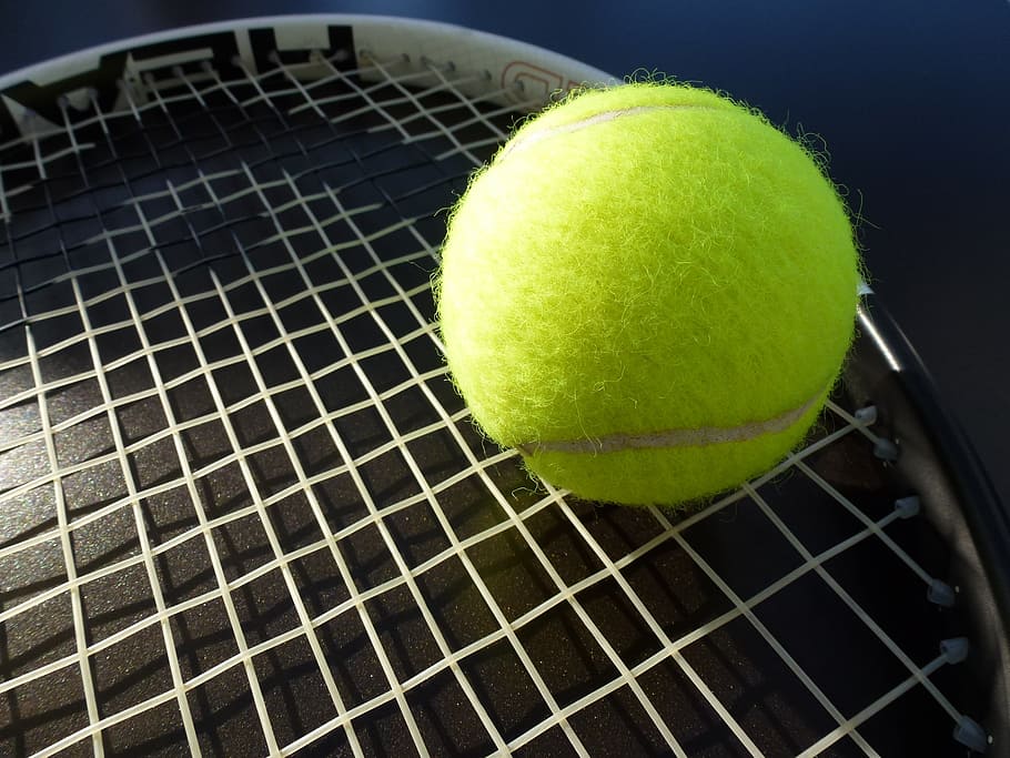 bola tenis hijau, tenis, bola tenis, raket tenis, olahraga, bermain tenis, bola, rekreasi, olahraga tenis, raket