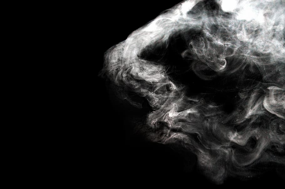 smoke, steam, poison, environmental protection, black background, exhaust, air, pollution, cigarette, shisha