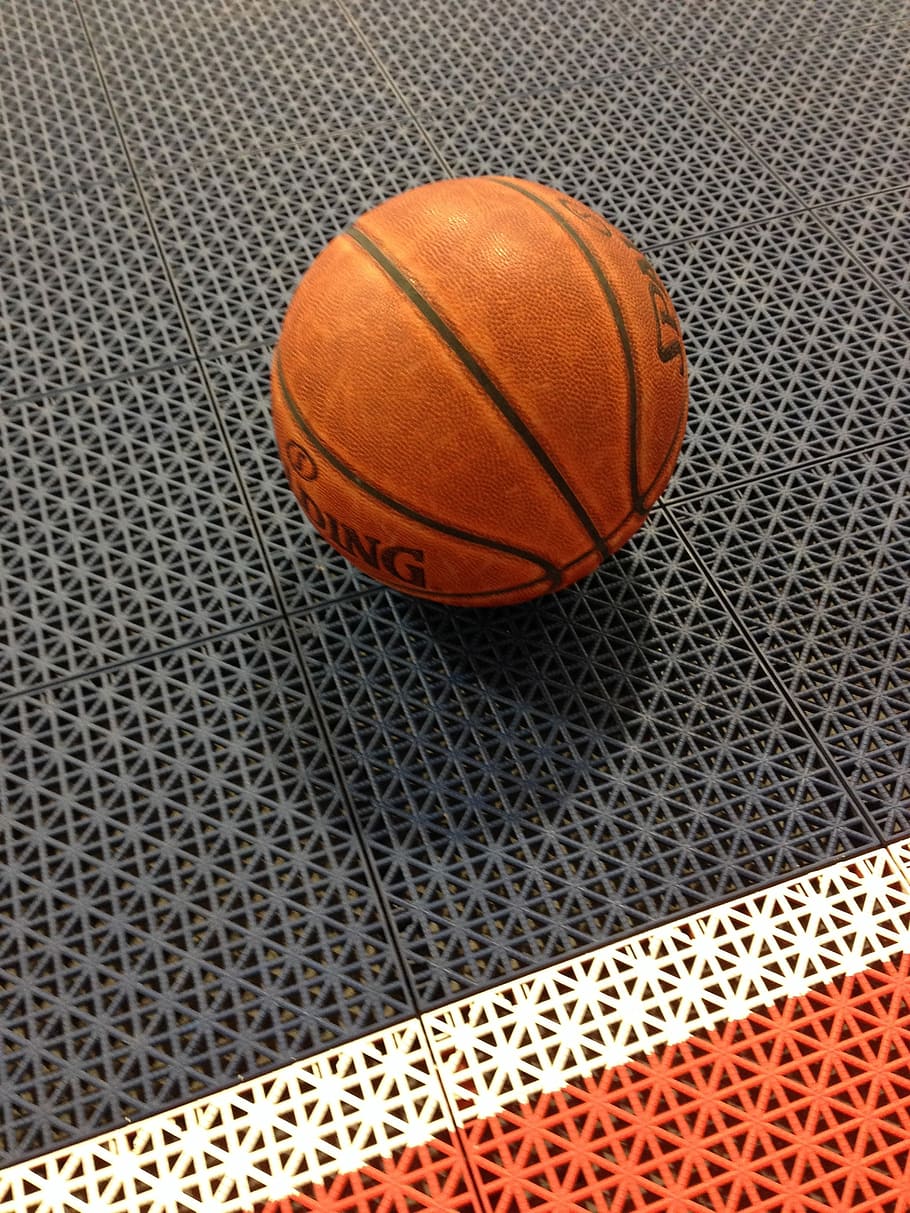 brown spalding basketball, Basketball, Sports, Ball, Recreation, play, court, basketball - sport, sport, orange color