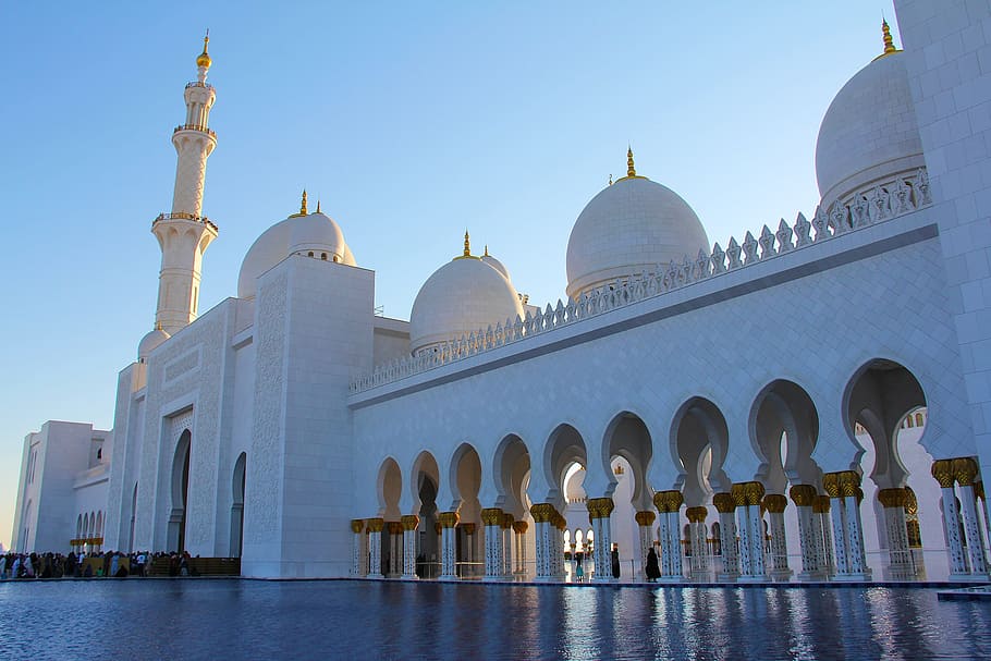 orar, musulmán, Gran mezquita Sheikh Zayed, mezquita, minarete, arquitectura, religión, viajes, cúpula, punto de referencia