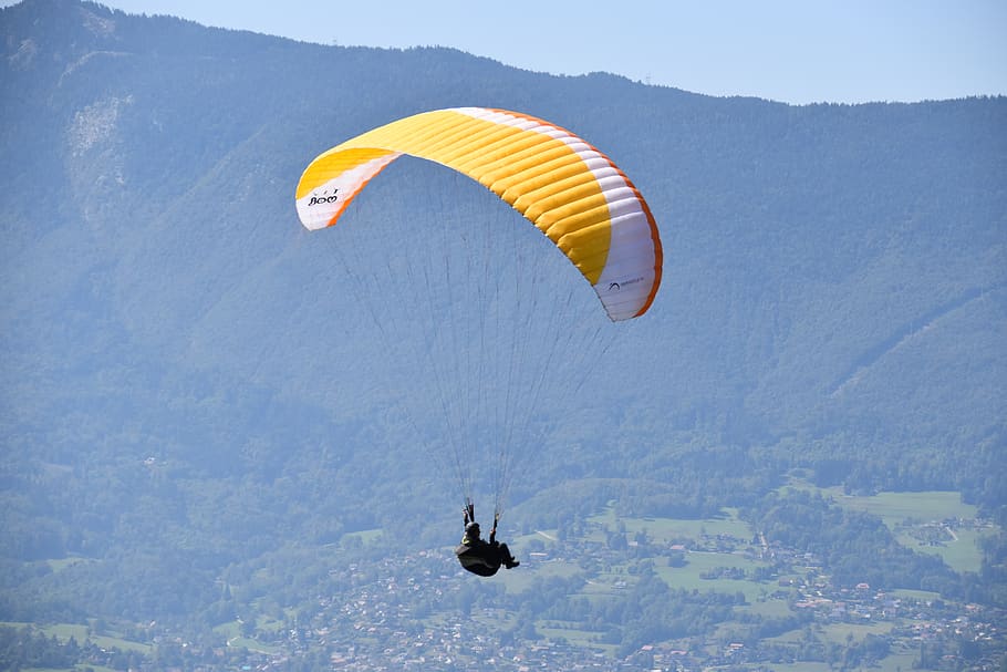 paragliding, paraglider, haute savoie, rhône-alpes, france, fly, weather, adrenaline, thermal, nature