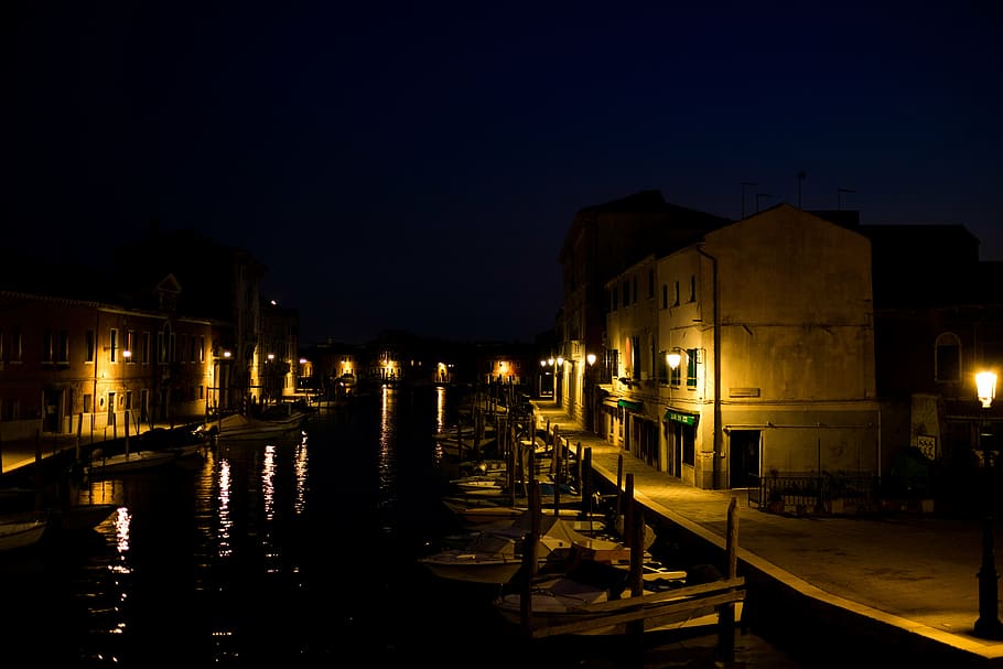 murano, light, night, channel, at night, building, illuminated, architecture, building exterior, built structure