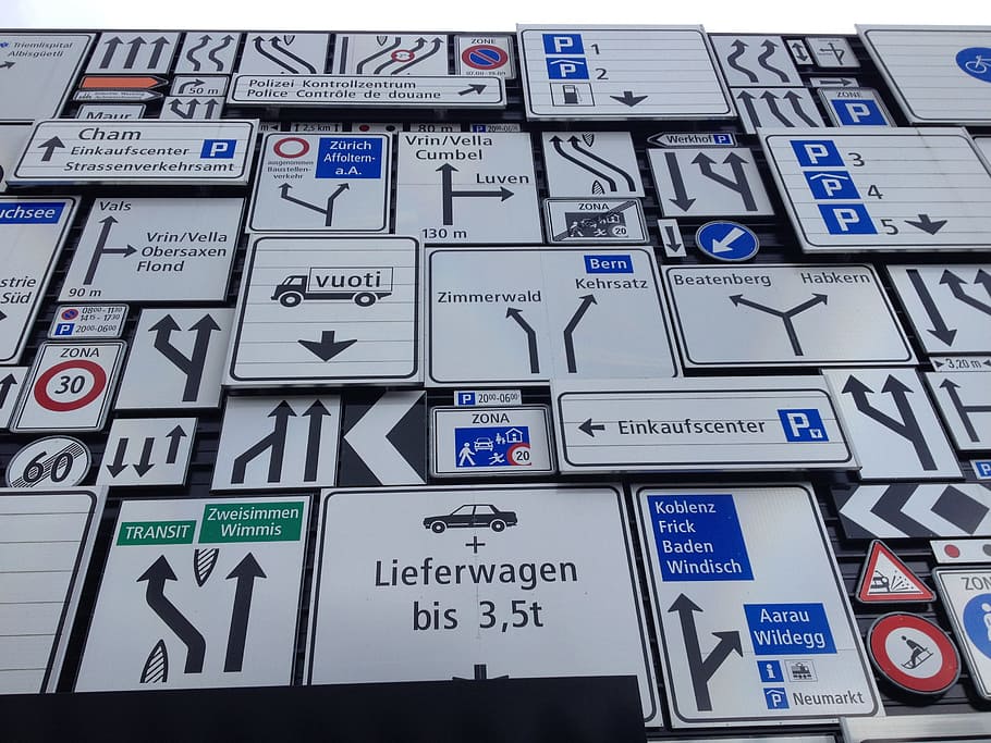 Luzern, Museum, Signs, Traffic, Town, europe, travel, swiss, switzerland, direction