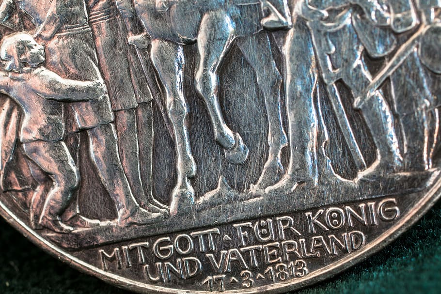 Moeda de prata, alemão, reichsmark, marca, três, historicamente, metal, moedas, alemanha, moeda