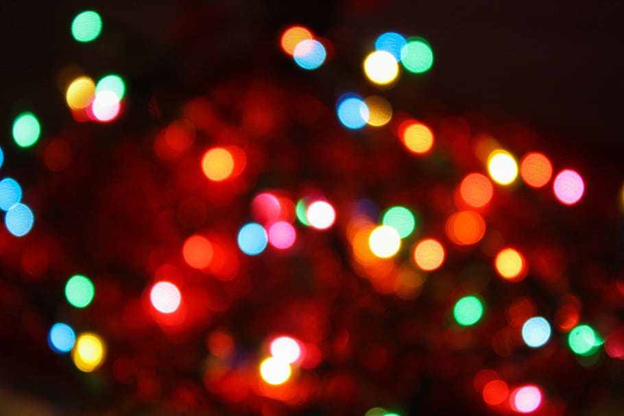 여러 가지 빛깔의 보케 사진, 보케, 크리스마스, 크리스마스 트리, 장식품, 휴일, 나무, 장식, 정신, 축제