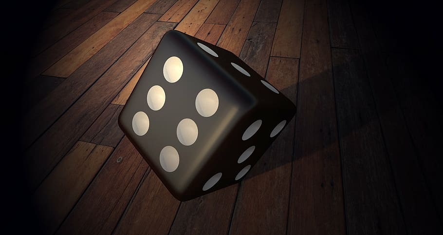 black, dice, wooden, floor, cube, play, random, luck, red, points