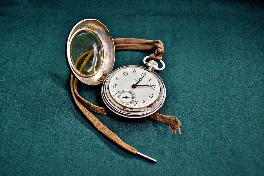 round, gray, pocket, watch, strap, textile, pocket watch, strap on, time, pocketwatch