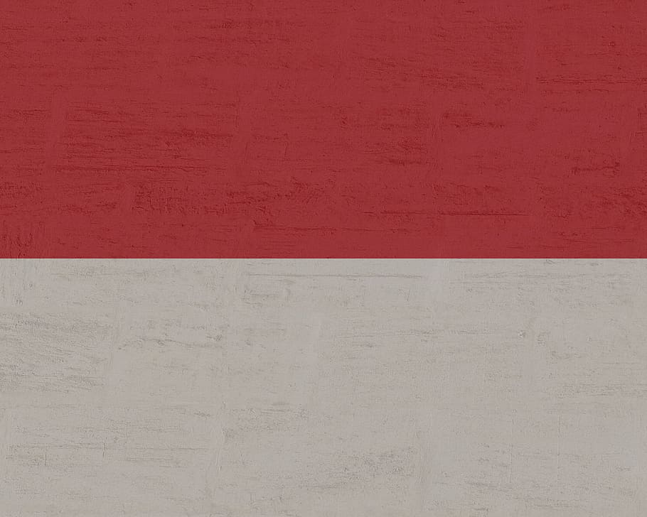 モナコ, 旗, 国, 赤, 白, 建造物, 壁-建物の特徴, 背景, フルフレーム, 建築