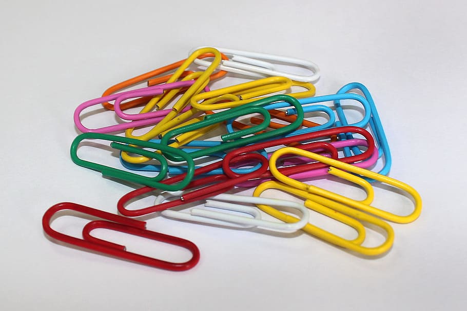 Paper Clips, Stationery, Office, clips, stationery, office, note, paperclip, equipment, document, attachment