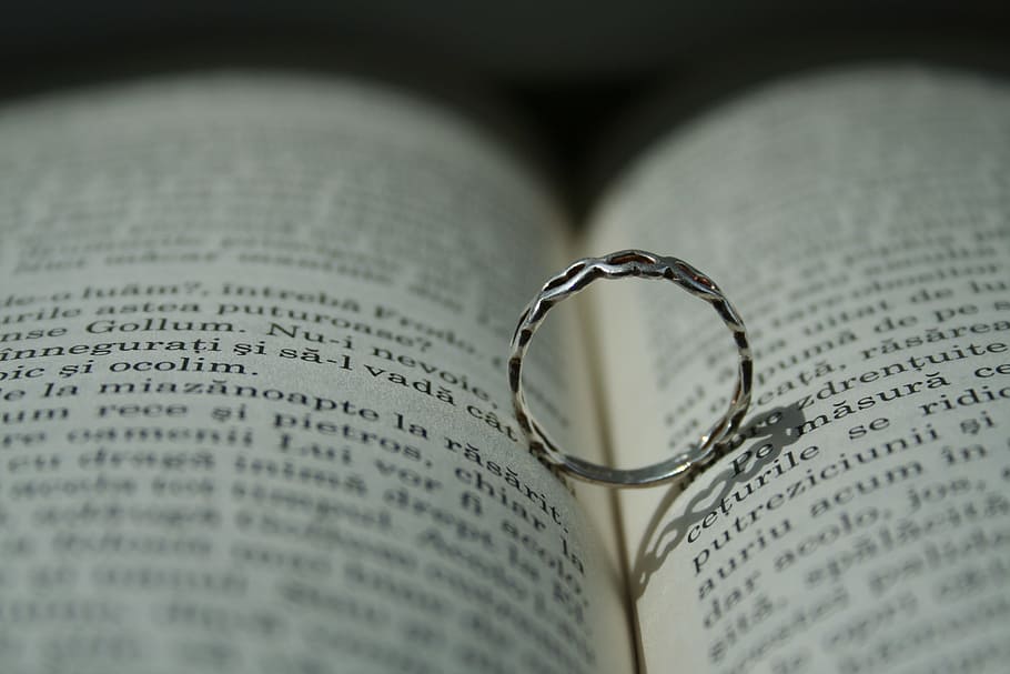 Ring, Book, Written, Simplicity, Shadow, small, religion, close-up, love, page