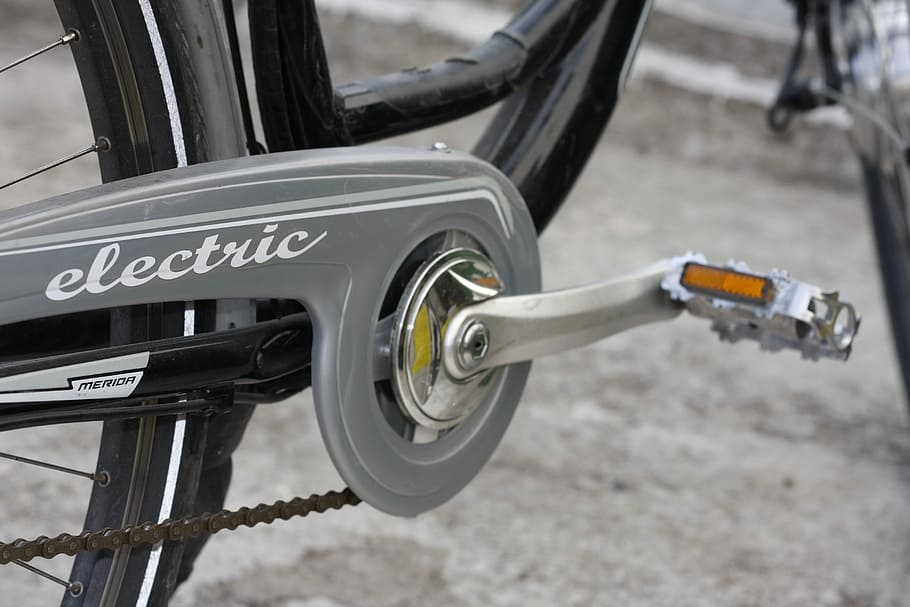 close-up photo, grey, bike, Electric, Bike, Transport, Energy, electric, environment, ecology, sustainable