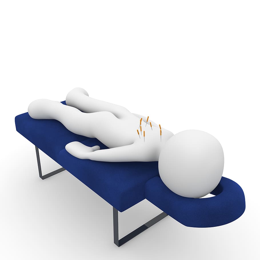 human, figure, lying, blue, massage bed, massage, therapy, relax, bless you, wellness