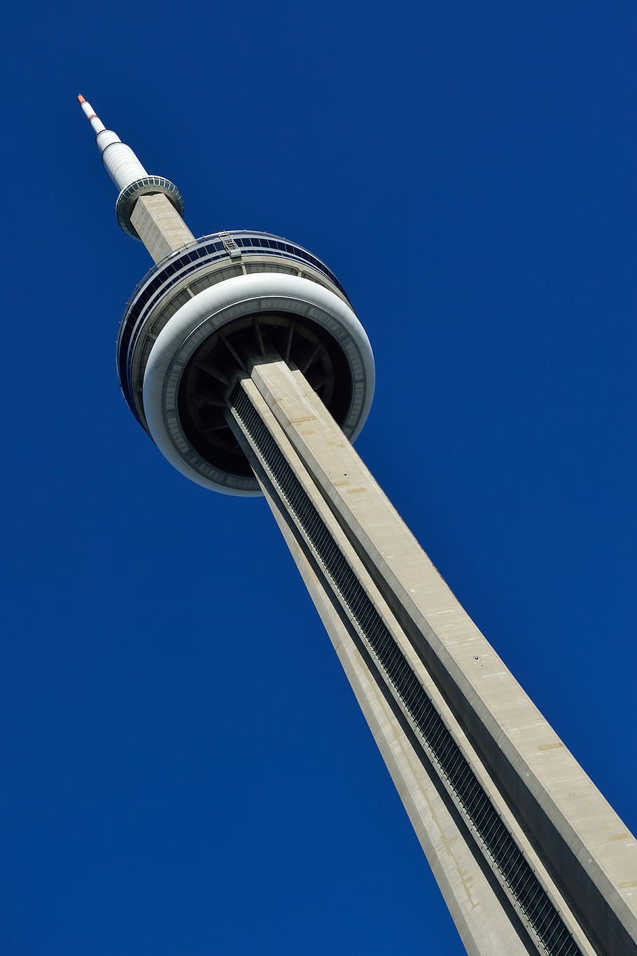 Toronto, Ontário, Canadá, Torre Cn, Torre, Canadense, Horizonte de Toronto, Azul, Céu claro, Ninguém