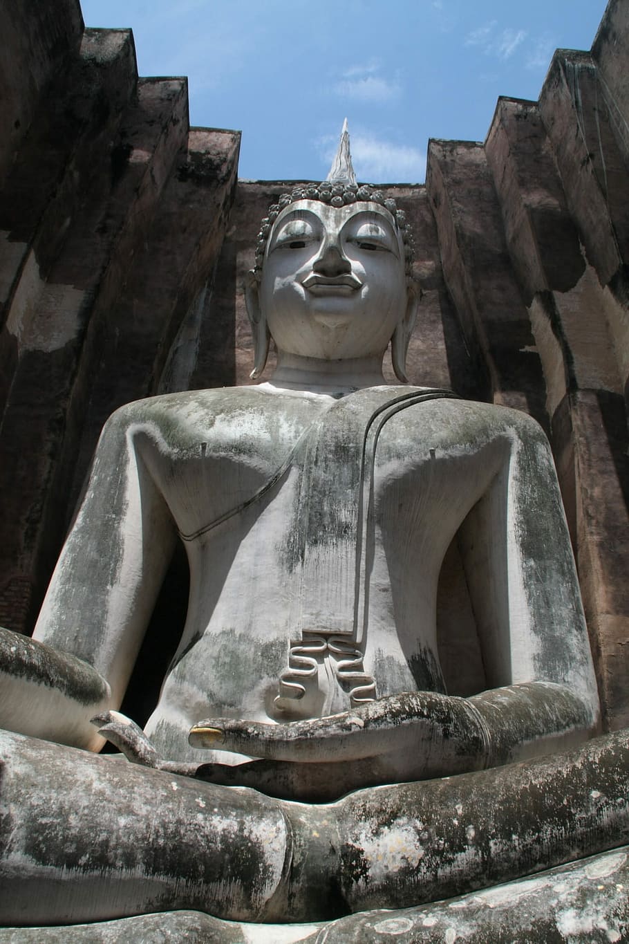 wat si chum, maio, wat, si, chum, pode ser o parque histórico de sukhothai, estátua, escultura, religião, espiritualidade