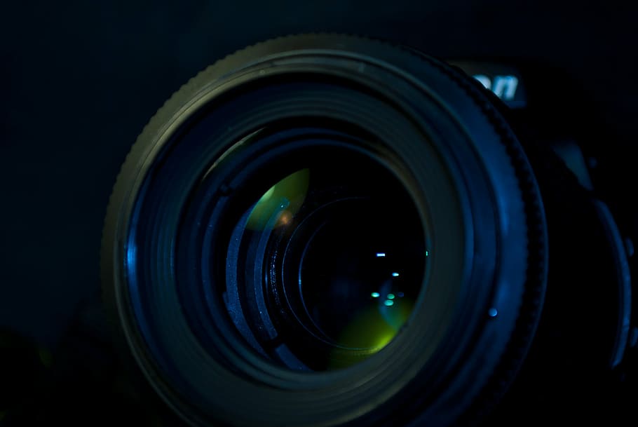 primer plano, lente de cámara Nikon, cosa, cámara, lente, dslr, gadgets, tecnología, foto, registro